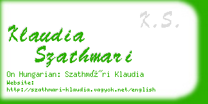 klaudia szathmari business card